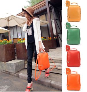 New Autumn Designer Womens PU Leather Candy Backpack School Bag 