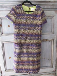Kate Spade wool blend multi color S/S dress size 12