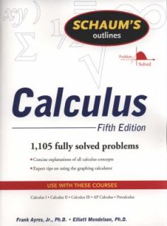 Calculus by Frank Ayres and Elliott Mendelson 2008, Paperback