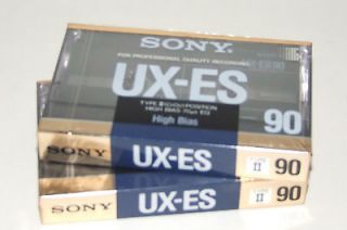 SONY UX ES 90   Lot of 2 New & Sealed Blank Cassette Tapes