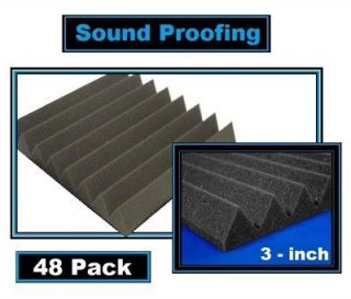 48)Wedge(3 Acoustic Foam Studio Sound Proofing​(12 inch
