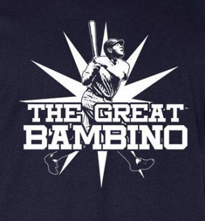   BAMBINO T Shirt Yankees baseball babe ruth legend World Series tee