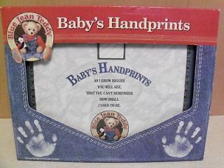   Jean Teddy Babys Handprints & Photo Framable Keepsake Art Kit New