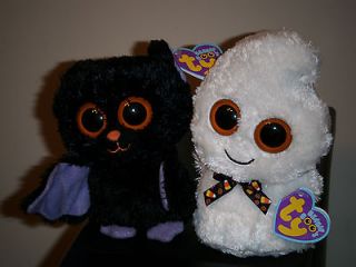   SWOOPS Bat & PHANTOM Ghost Halloween 2011 Beanie Baby Babies Boos NEW
