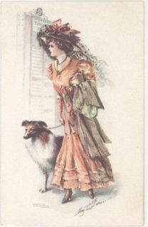 FARINI BEAUTIF​UL WOMAN COLLIE F​ASHION CIRCA 1908 M44480