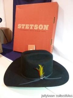 Stetson 4X Beaver Cowboy Hat   With Original Box   Rancher   Black