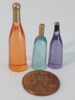 Miniature Food Beverage Bottles Set Great Size for Barbie and Blythe 