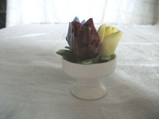 Aynsley fine bone china hand modelled flower pot May tulip England