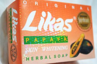 ORIGINAL LIKAS PAPAYA WHITENING SOAP LOT OF 12 1DOZEN 135gm BAR