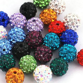   8MM Polymer Clay Disco Crystal Ball Beads Hip Hop Loose Finding