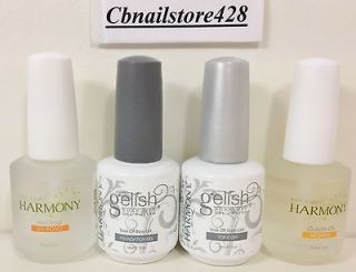Harmony Gelish Soak Off Kit   BASE + TOP + Free PH Bond & Cuticle Oil 