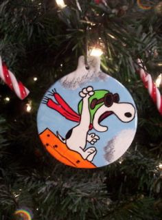 SNOOPY Flying ACE THE PILOT Red Baron Christmas Ornament Tree 2012 