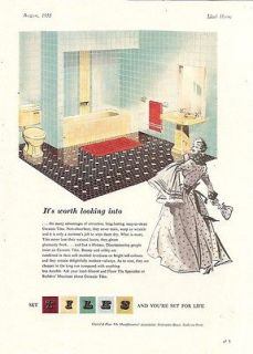 Ceramic Tile Modern Bathroom Worth Looking Into 1955 Vintage Advert