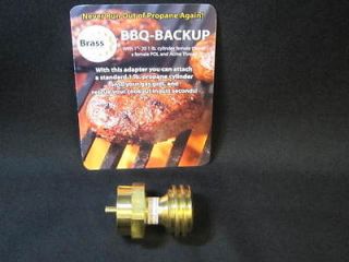 BBQ Backup Steak Saver Rescue Mr. Heater Propane Tank Refill Adaptor 
