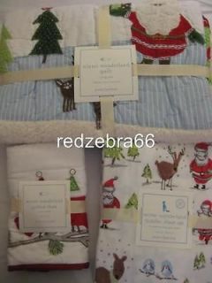 Pottery Barn Kids Winter Wonderland Christmas Toddler/Crib Quilt Sham 