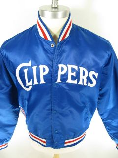   NBA LOS ANGELES CLIPPERS Basketball blue Starter Satin Jacket Large
