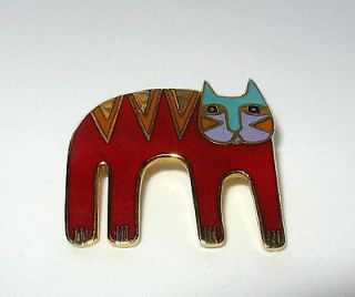 Vintage RARE Laurel Burch Magicat Colorful Cat Cats Pin Brooch 