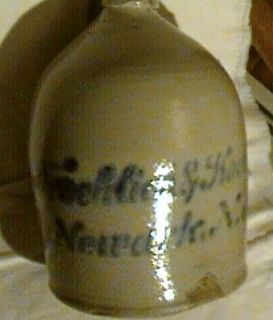 gallon salt glaze pottery jug FROELICH & KOCHLER NEWARK NEW JERSEY