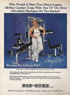 Odd 1987 Bio Dyne Print Ad, Plus 2 Print Articles GARY CARTER Expos