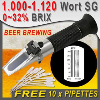32% ATC Beer Brix Refractometer Specific Gravity Wort