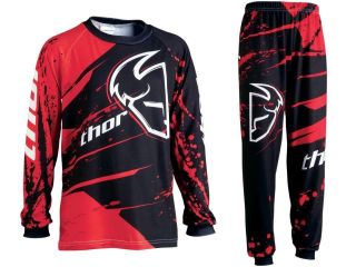 Thor MX Red Motocross Race Inspired PJ Pajamas for Youth Kids Child 