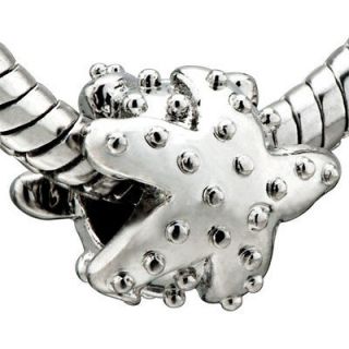 PUGSTER SILVER STARFISH SILVER CHARM BEAD FOR BRACELET D52