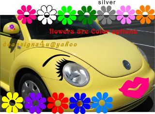   HOT PINK LIPS volkswagen car flowers (Fits Volkswagen Beetle