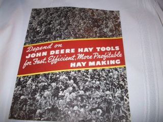 1940 John Deere Furrow Insert Hay Tools Brochure L & B Tractor No. 4 5 