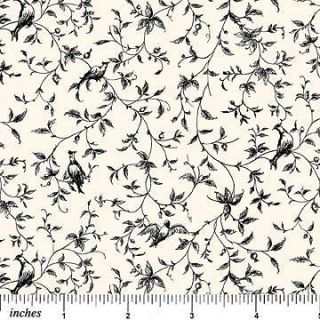 Yard Belle Provence Black With Vines Northcott Cotton Fabric 2876 