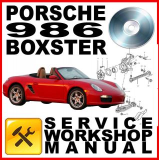 PORSCHE 986 BOXSTER   Workshop Manual on interactive DVD   Service 