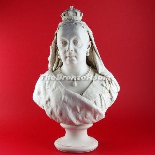 QUEEN VICTORIA BUST BY JE BOEHM   MARBLE SCULPTURE
