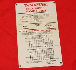 Winchester Shot Shell Sliding Game Guide Chart