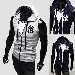 Big Sale  lihua New York Yankees NY Sleeveless Jacket Hoody Vest M L 