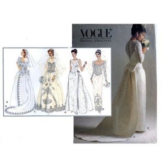 VOGUE 1325 Elegant Original Bridal Gown Pattern Sz 6 10, 12 16 or 18 
