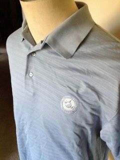 Ben Hogan Baby Blue Tonal Stripe DriFit Polo Shirt Kemper Lakes Golf 