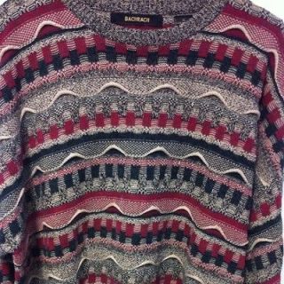 Bachrach Texture Stripes Bill Cosby TUNDRA Style Ugly Sweater XL