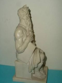 alabaster classic figurine sculptor A. Santini made in Italy Mose