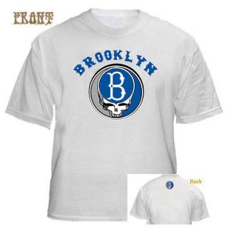Steal Your Face Brooklyn Dodgers type Grateful T shirt Phish Furthur 