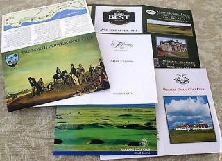 Unused Golf Score Cards   5 Scottish Greats   Nice Mini Collection 