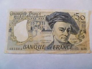 France 50 Francs Banknote 1987