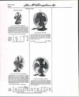 1950   53 AD Robbins & Myers GE General Electric Fans Oscillating 4 