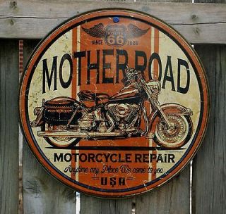 Mother Road Indian Harley Motorcycle Repair Shop Garage Vintage Style 