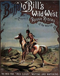 Buffalo Bill Red Cloud Indian Horseback Circus Poster