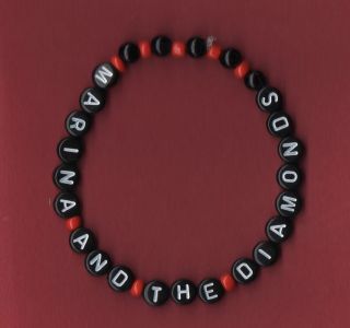 Black/Red caption bracelet to Customise/Personalise with black letter 