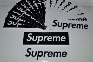 Supreme Black & White Box Logo Sticker Decals