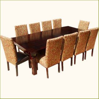   Family 11 pc Dining Table Chairs Set Furniture for Big 10 People SALE