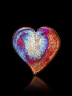 Blessed Heart Magnet Raku By Jeremy Diller