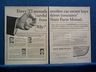 1955 State Farm Ins.   2 Pg Ad   Every 33 Seconds