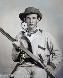 by 10 Photo Print Confederate Soldier, Great Shirt, Hat, Double 