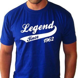 LEGEND SINCE 1962 50th BIRTHDAY GIFT PRESENT FAMILY T SHIRT NEW ALL 